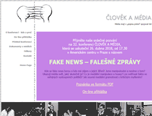 Tablet Screenshot of clovekamedia.cz